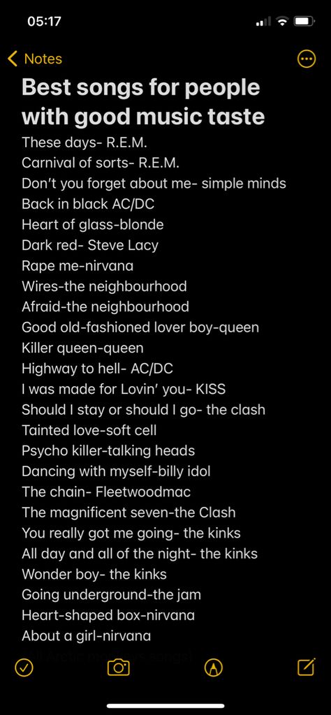 Best songs ever! Save em’ Punk Rock Songs Playlist, Rock Music List, Rock Songs Playlist, Rock Music Playlist, Acdc Songs, Best Songs Ever, Rock Playlist, You Really Got Me, Song Notes