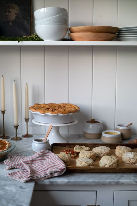 holiday baking in our Farmhouse kitchen - www.thegritandpolish.com The Grit And Polish, Grit And Polish, Sourdough Biscuits, Simple Holiday Decor, Remodel Inspiration, Cast Iron Dutch Oven, Have A Good Weekend, Simple Holidays, Home Baking