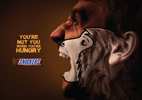 Snickers you're not you when you're hungry Snickers Ad, Titanic Funny, Snickers Meme Funny, Car Print Ads, Funny Advertising, Copywriting Ads, Advertising Posters, Funny Ads, Campaign Posters