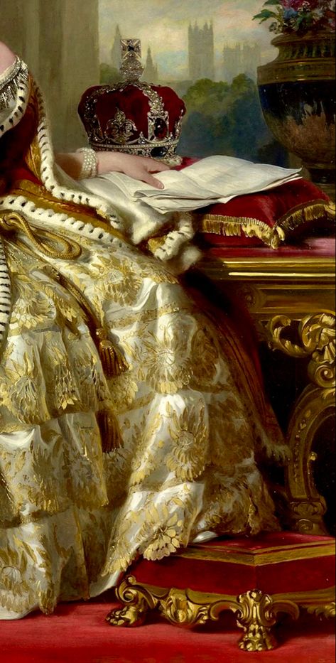 Queen Victoria Royal Portraits Painting, Victoria Wallpaper, Crown Painting, Royalty Core, Rennaissance Art, Queen Aesthetic, Royal Aesthetic, Baroque Art, Historical Art