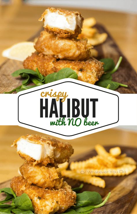 Crispy Halibut Recipes, Crispy Halibut, Beer Battered Halibut, Fried Halibut, No Soda, Halibut Recipe, Fish Dinners, No Beer, Funky Kitchen