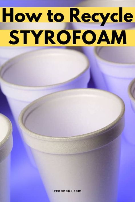 How to Recycle Styrofoam - Everything You Need to Know Styrofoam Bowl Crafts, Upcycle Styrofoam, Styrofoam Crafts Diy, Recycle Styrofoam, Styrofoam Diy, Styrofoam Recycling, Diy Styrofoam Crafts, Sustainable Living Diy, Sustainable Living For Beginners