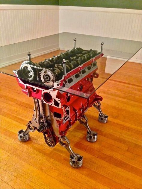 Wheel Coffee Table, Engine Block Table, Room Decor Men, Engine Table, Car Parts Decor, Car Part Art, Washroom Decor, Garage Furniture, Steampunk Furniture