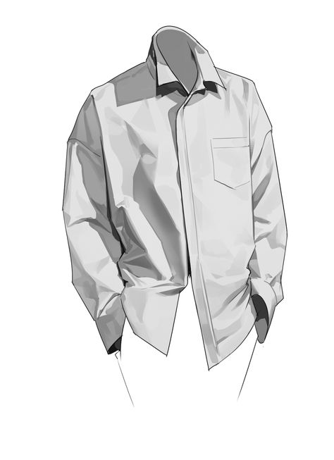 Folded Clothes Reference, White Button Up Shirt Reference Drawing, White Shirt Drawing Reference, Shirt Shading Tutorial, Shirt Shading Reference, How To Draw Clothing Folds, Shirt Drawing Tutorial, Shirt Folds Reference, Taking Shirt Off Reference Drawing