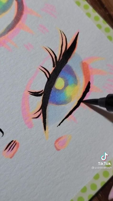 Eye Drawing With Marker, Copic Marker Drawings Anime, Eyes Marker Drawing, Marker Art Simple Doodle, Marker Sketchbook Ideas, Marker Doodles Ideas, Eye Drawing Marker, Marker Eye Drawing, Cool Marker Art