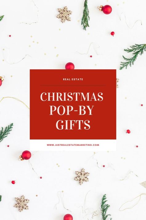 Holiday Pop-By Gifts for Real Estate Clients Have you decided what you are taking your past real estate clients this year as a "pop-by" gift? Here are some great ideas for gifts and thoughtful reminders that you are their real estate agent. #realestateagent #christmaspopby #holidaypopby #popbygifts #realestatepopby #realtorpopby #realtor #realestatemarketing #marketing #realtorlife #luxuryrealtor #luxuryrealestate #clientgifts #realestateclientgifts Real Estate Client Holiday Gifts, Christmas Gifts For Real Estate Clients, Real Estate Holiday Gifts, Realtor Holiday Pop Bys, Real Estate Pop Bys For Christmas, Pop Bys Real Estate Christmas, Real Estate Client Christmas Gifts, Real Estate Christmas Gifts, Realtor Pop By Ideas Christmas