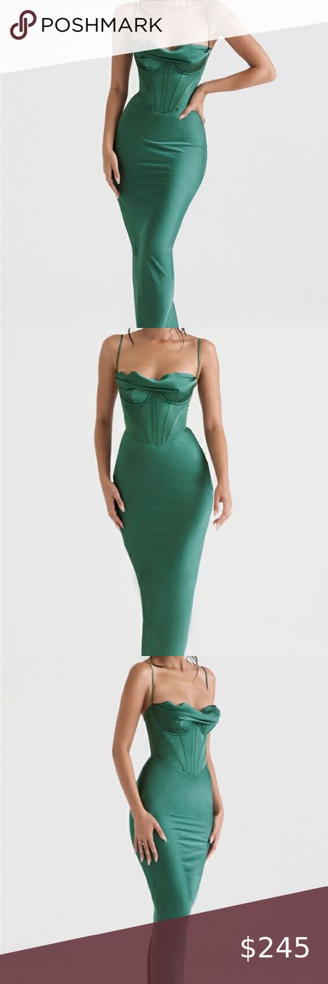 House of CB Charmaine - Forest Corset Maxi Dress Size S Small Charmaine Dress, House Of Cb Charmaine, Corset Maxi Dress, House Of Cb Dresses, House Of Cb, Mermaid Formal Dress, Make Your Own, The Dress, Bodycon Dress