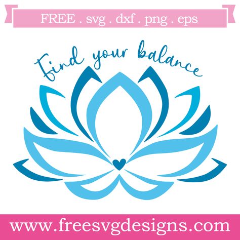 Free SVG files Find Your Balance at www.freesvgdesigns.com. FREE SVG files for Cricut Design Space / Silhouette Cameo for all your DIY, scrapbooking and crafting projects. #svgfilesvg #freesvg #freesvgfiles #freeimages #cricutdesignspace #cricut #silhouettecameo #clipart #freeclipart #scrapbooking #quote #peace #balance Yoga Svg Free, Yoga Svg, Free Fonts For Cricut, Cricut Stencils, Free Svg Files For Cricut, Laser Cut Wood Crafts, Find Your Balance, Balance Design, Kids Yoga