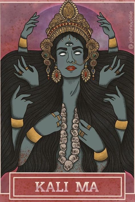 Mahakali Aesthetic, Shiva Elements, Kali Ma Art, Kali Goddess Art, Kali Aesthetic, Kali Painting, Kali Shiva, Kali Tattoo, Goddess Magick