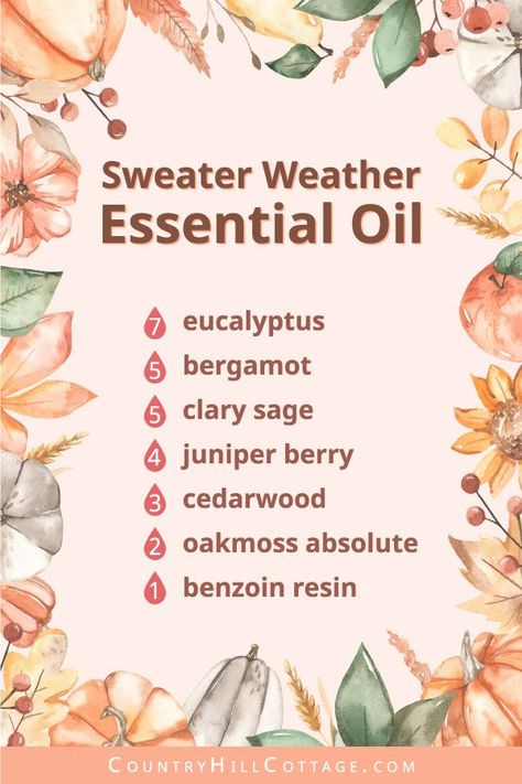 sweater weather essential oil recipe Sweater Weather Essential Oil Recipe, Sweater Weather Diffuser Blend, Diy House Scents, Soy Candle Scents Recipes, Homemade Sweater, Essential Oil Candle Recipes, Sweater Weather Candle, Candle Recipes, Candle Blends