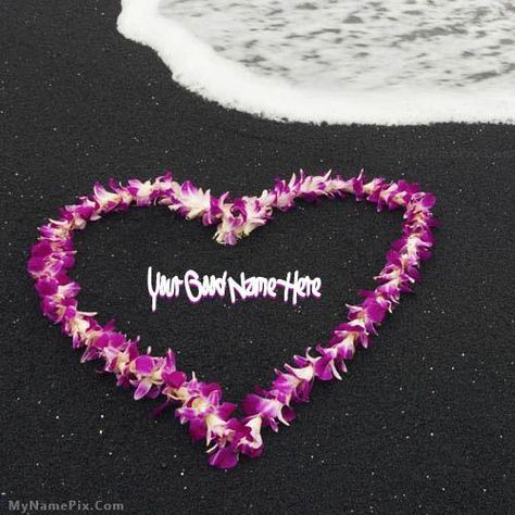 Heart of Flowers With Name Beautiful Hawaii, Hawaiian Lei, 4 Wallpaper, Famous Black, Aloha Hawaii, I Love Heart, Wish You Were Here, Black Sand Beach, Beating Heart