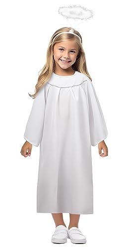 HOMELEX Kids Angel Costume With Halo Christmas Church Robes Angel Dress for Girl Kids Angel Costume, Angel Halo Headband, Church Robes, Angel Dress Up, Choir Robes, Angel Halloween Costumes, Up Cosplay, Angel Halo, Christmas Dress Up