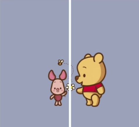 2 Person Backgrounds, Winnie The Pooh Matching Wallpapers, Bff Wallpaper Half And Half, Winnie The Pooh Matching Pfp, Matching Wallpaper For Bff, Matching Wallpaper Bff For 3, Matching Lockscreens Best Friends, Duo Wallpaper, Matching Wallpaper Bff