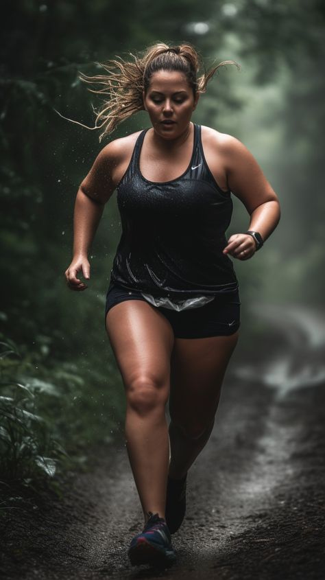 Gym Workout Pictures, Gym Plus Size, Plus Size Running, Outfits For Curvy Women, Comfortable In Your Own Skin, Fitness Tips For Women, Fast And Slow, Plus Size Workout, Weights For Women