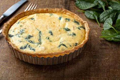 Can You Freeze Quiche? | Cooking School | Food Network Freeze Quiche, Frozen Quiche, Best Quiche Recipes, Cheese Quiche Recipe, Spinach Quiche, Cheese Quiche, Crustless Quiche, Spinach And Feta, Quiche Recipes