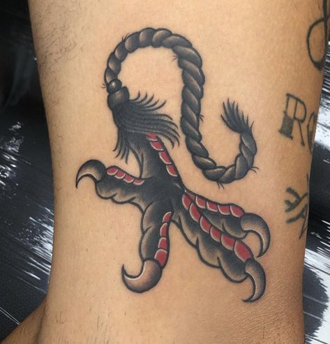 Chicken Foot Tattoo, Traditional Chicken Tattoo, Traditional Foot Tattoo, Lower Body Tattoos, Traditional Tattoo Gap Fillers, Talon Tattoo, Gap Filler Tattoo, Train Tattoo, Abdomen Tattoo