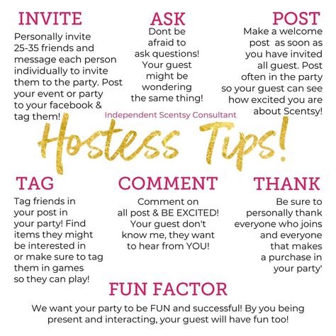 Scentsy Hostess Tips, Business Post Ideas, Scentsy How Do You Know The Host, How Do You Know Our Hostess Scentsy, Scentsy Sunday, Host A Scentsy Party, Scentsy Party Link, Epicure Meals, Scentsy Host Rewards