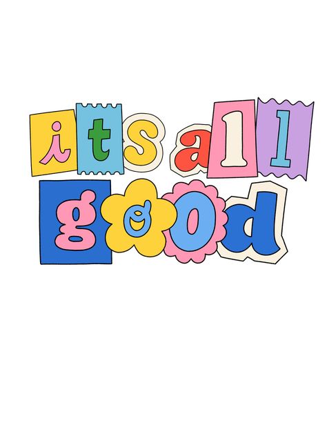 cute sticker with good vibes Cool Background, Ipad Air Wallpaper, Its All Good, Png Text, Text Fonts, Cool Backgrounds, Art Business, Aesthetic Stickers, Funky Art