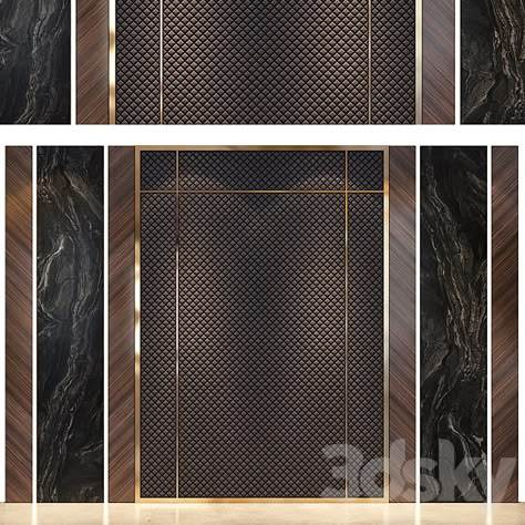 wall panels | set 150 - Other decorative objects - 3D Models Wall Panel Design Modern Luxury, Reception Back Wall Design, Wood Wall Paneling Modern, Floor Pattern Design, Antique Wall Decor, Kids Room Interior Design, Small Apartment Interior, Bedroom Interior Design Luxury, Tv Panel