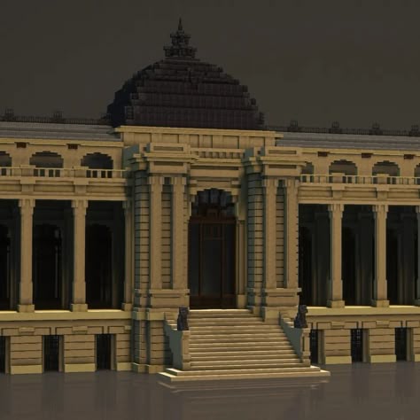 Minecraft Bank Ideas, Minecraft Courtroom, Minecraft Bank Building, Minecraft Government Building, Courthouse Minecraft, Minecraft Manor House, Minecraft Baroque, Bank Minecraft, Minecraft Courthouse