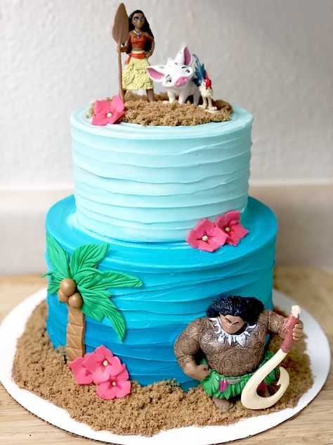 Moana Cake Moana And Maui Birthday Cake, Moana Cakes Ideas, Moana And Ariel Birthday Party, Moana Bday Cake, Moana Birthday Cake Diy, Moana Themed Birthday Cake, Easy Moana Cake, Moana Birthday Party Ideas Cake, Baby Moana Birthday Cake