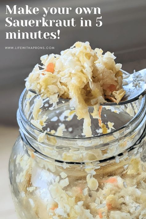 Homemade Sourkraut, Easy Sauerkraut, Easy Sauerkraut Recipe, Boiled Cabbage, Sour Cabbage, Sauerkraut Recipe, Canning 101, Homemade Sauerkraut, Fermented Veggies