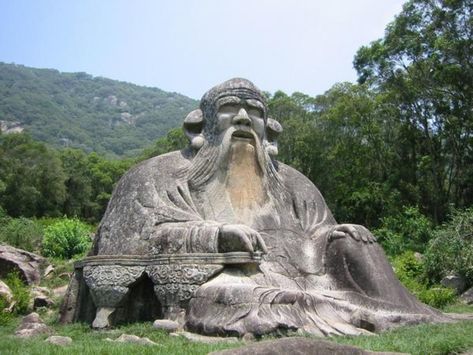 Carl Jung: The Power of the Way | Lewis Lafontaine on Patreon Tao Te Ching, Lao Tzu, Stone Statues, Heaven And Hell, Carl Jung, Rural Area, Aragon, Ancient Chinese, Japanese Garden