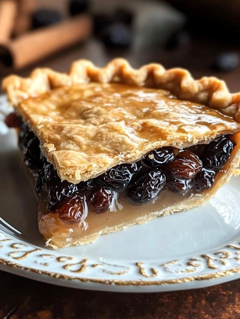 Raisin Pie Rum Raisin Pie, Raisin Pie Old Fashioned, Raison Pie, Raisin Pie Filling Recipe, Raisin Pie Recipe Easy, Old Fashioned Raisin Pie Recipe, Prune Pie, Raisin Pie Recipe, Sugar Free Cookie Recipes