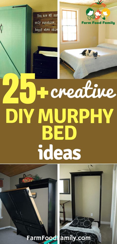 25+ Creative DIY Murphy Bed Ideas and Plans For 2022 Murphy Bed Office Combo, Diy Murphy Bed Ideas, Wall Bed Diy, Murphy Bed Office, Murphy Bed Plan, Diy Murphy Bed, Murphy Bed Ideas, Murphy Bed Kits, Fold Up Beds