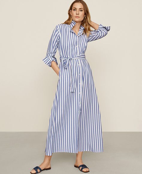 Weekend Clothing, Stripes Dress, Anne Taylor, Weekend Dresses, Stripe Outfits, Transition Outfits, Dress Shopping, Feminine Dress, Weekend Outfit