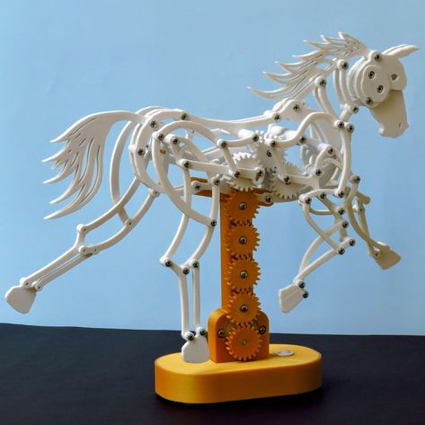 Mechanical Horse, Moving Art, Pale Horse, The Underworld, Horse Sculpture, Mechanical Design, White Horse, Underworld, Aa Batteries