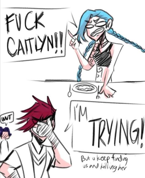 Jinx Vi Caitlyn, Vi Caitlyn, Arcane Memes, Vi Cosplay, Arcane Vi, League Of Legends Comic, Get Jinx, Vi League Of Legends, Arcane Jinx