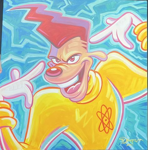 Powerline Tim Rodgerson Disney Fine Art Powerline Goofy Movie, Max Goofy, Max Goof, 90s Tattoos, Disney Pop Art, A Goofy Movie, Money Art, Horror Cartoon, Movie Tattoo