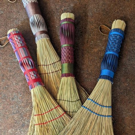 Pine Needle Broom, Diy Nature Witch Broom, Wooden Broom, Witch’s Broomstick, Handmade Broom, Broom Corn, Brooms And Brushes, Witch Broom, Brooms