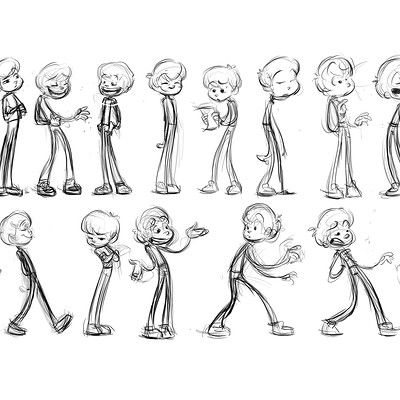 Animation Model Sheets, 2d Character Model Sheet, Character Design Expressions, Turn Around Character Design, Character Expression Sheet, Turnaround Character, Disney References, Posture Drawing, Simple Cartoon Characters