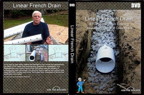 Turn wet ground into dry ground or stop water seeping into your crawlspace or basement with a very simple hidden trench drain. Wait until you read the testimonial from Patrick! Crawl Space Vents, Yard Drain, Diy Retaining Wall, Crawl Space Encapsulation, Water Drainage System, Landscape Drainage, Backyard Drainage, Yard Drainage, Wet Basement