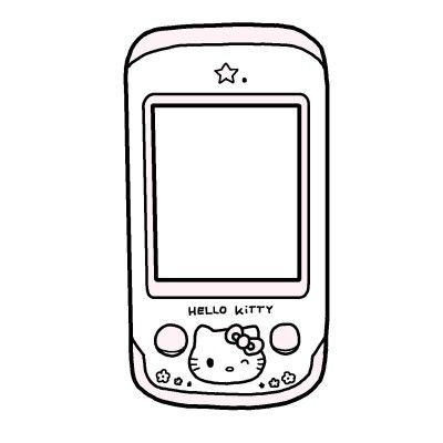 Hello Kitty Camera Template, Hello Kitty Template Free Printable, Crafts Hello Kitty, Sanrio Png, Paper Phone, Diy Hello Kitty, Hello Kitty Colouring Pages, Hello Kitty Printables, Phone Template