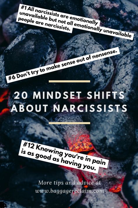 20 mindset shifts about narcissists. #1 Narcissistic Discard, Emotional Walls, What Causes Narcissism, Emotional Unavailability, Mind Expansion, What Is Narcissism, Shady People, People Pleasers, John Gottman