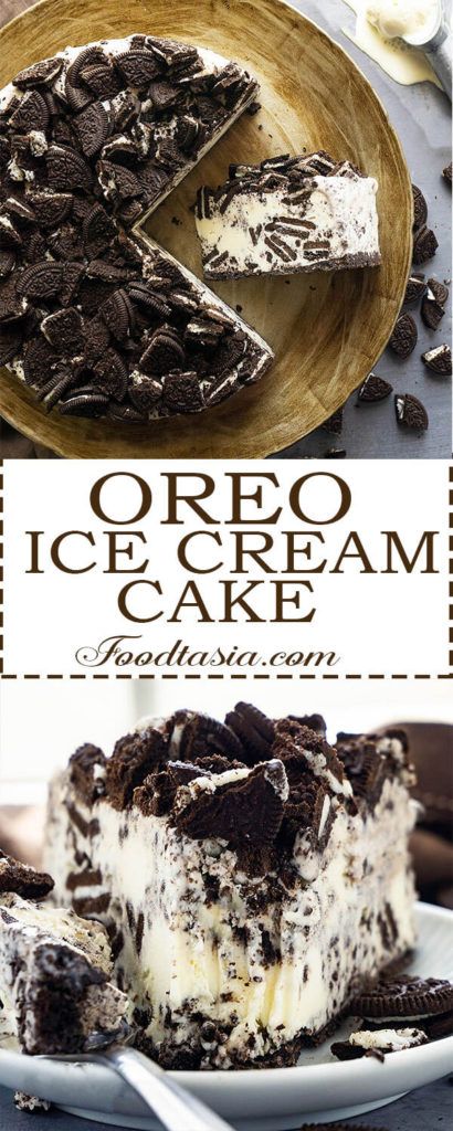 Oreo Crust Ice Cream Cake, Easy Ice Cream Desserts Quick, Ice Cream Desserts Easy, Cake Oreo, Oreo Ice Cream Cake, Oreo Desserts, Dessert Oreo, Cookies And Cream Cake, Oreo Cookie Crust