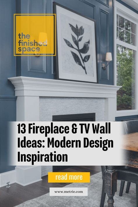 Imagine walking into your living room and being greeted by a breathtaking fireplace and TV wall. Trim and moulding can create a striking focal point for your fireplace. Contemporary Living Room Fireplace, Fireplace Moulding Ideas, Fireplace Wall Paneling Ideas, Board And Batten Fireplace Wall With Tv, Asymmetrical Fireplace Wall, Fireplace And Tv Wall Ideas, Fireplace Tv Wall Ideas, Fireplace And Tv Wall, Asymmetrical Fireplaces