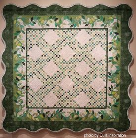 Quilt Inspiration: St. Patrick's Day and Celtic Quilts Green And White Quilts, Celtic Quilts, Irish Quilt, Celtic Quilt, Irish Chain Quilt, Two Color Quilts, White Quilts, Pieced Quilts, Quilting Templates