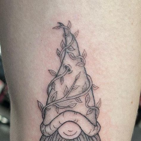 ainsley🍓 on Instagram: "Gnome done for Nic yesterday, thank you so much  #illustrativetattoo #tattoo #customtattoo #gnome" Knomes Tattoos, Gnome Tattoo Cute, Gnome Tattoo, Always Tattoo, March 25, Custom Tattoo, Thank You So Much, Small Tattoos, Tattoo Ideas