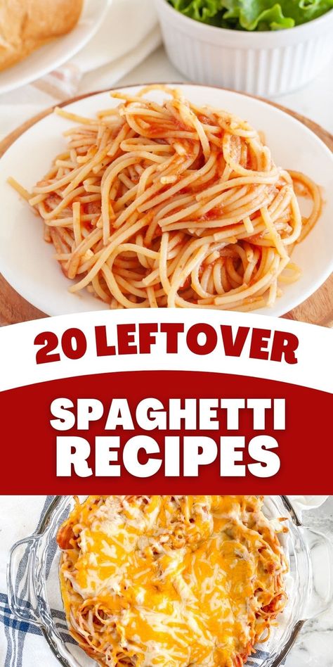 Leftover Spaghetti Recipes, Recipe Using Spaghetti Sauce, Leftover Spaghetti Recipe, Recipes With Spaghetti Noodles, Leftover Pasta Recipes, Leftover Spaghetti Noodles, Spaghetti Soup, Leftover Spaghetti, Spagetti Recipe