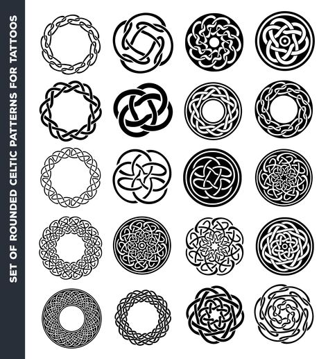 Celtic Circles And Rings For Tattoo Design Celtic Ring Tattoo, Celtic Knot Circle, Circle Tattoo Design, Tattoo Rings, Celtic Knot Wedding Ring, Black And White Rings, Celtic Mandala, Celtic Circle, Celtic Ornaments