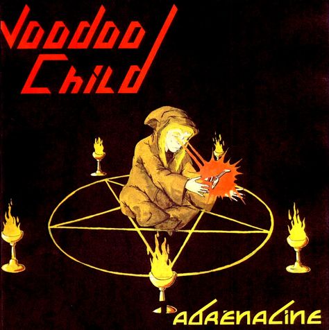 Voodoo Child - Adrenalin (France 1985) Voodoo Child, Heavy Metal Art, Punk Art, Metal Albums, Band Pictures, Music Album, Room Posters, Heavy Metal, Metal Art