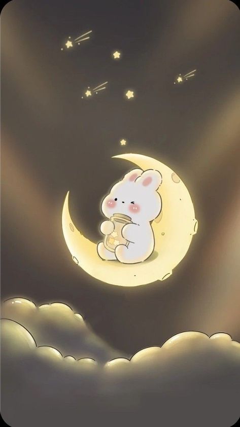 Walpapers Cute, Rabbit Wallpaper, Pretty Wallpapers Tumblr, Images Kawaii, Bunny Wallpaper, Cute Galaxy Wallpaper, Wallpaper Doodle, Cute Desktop Wallpaper, Cute Emoji Wallpaper