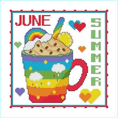 Detailed Image View Stamped Embroidery Kit, Dessert Cup, Mosaic Kit, Diy Cross, Diy Cross Stitch, Crafts With Pictures, Diy Prints, Plastic Canvas Patterns, Canvas Patterns