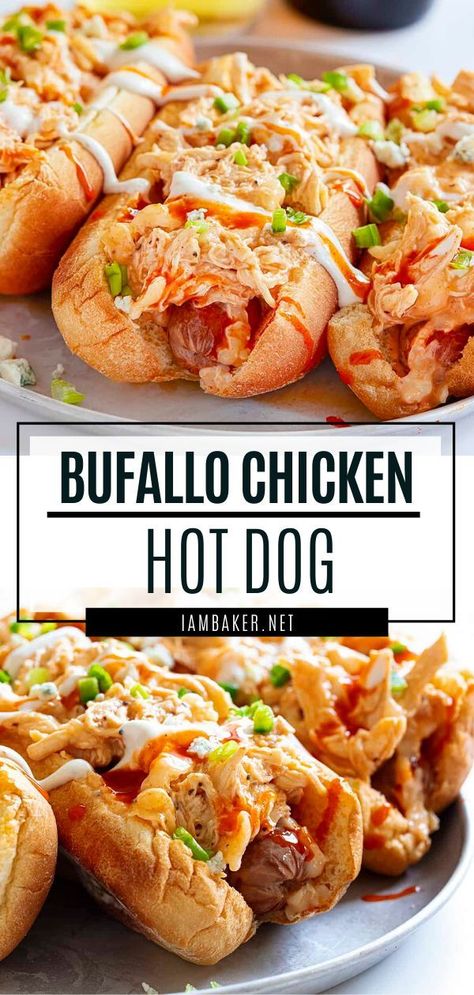 Loaded Hot Dogs, Chicken Hot Dogs, Hot Dog Appetizers, Super Bowl Food Easy, Chicken Hot Dog, Hot Dog Sausage, Easy Kid Friendly Dinners, Party Food For A Crowd, Dogs Recipes