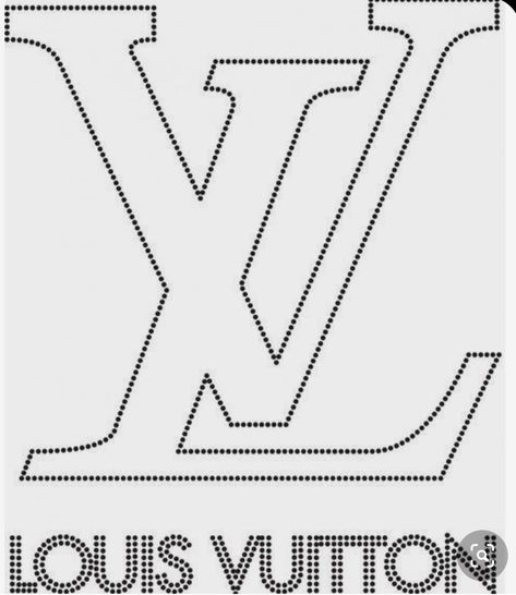 Louis Vuitton Embroidery, Rhinestone Designs Templates, Chanel Decor, Modele Pixel Art, Rhinestone Designs Pattern, Louis Vuitton Logo, Stencil Ideas, Motifs Perler, Painting Templates