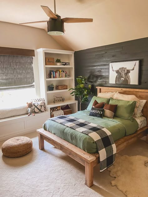 Farmhouse Kids Bedroom, Boy Bedrooms, Boys Bedroom Makeover, Big Boy Bedrooms, Big Kids Room, Boy Bedroom Design, Boys Room Ideas, Toddler Boys Room, Boy Rooms